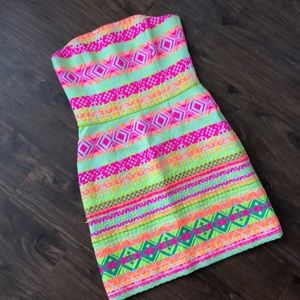 Neon embroidered Britt Ryan mini dress